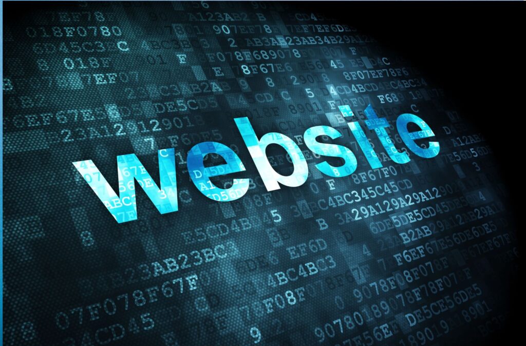 Web design services creating modern responsive website on laptop screen