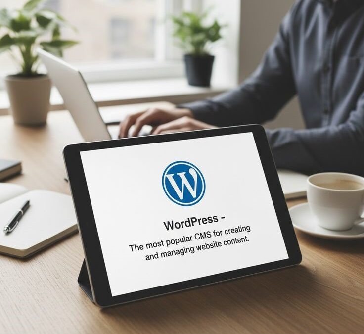 WordPress is the most popular CMS for creating and managing website content