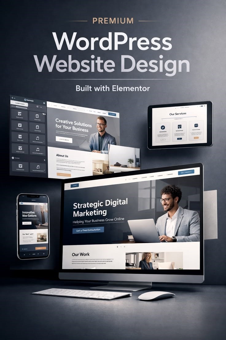 Premium WordPress website design using Elementor builder